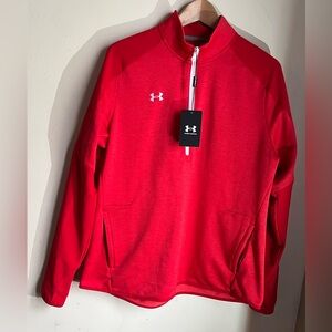 Under Armour women’s 1/3 Zip Up Red Sweater